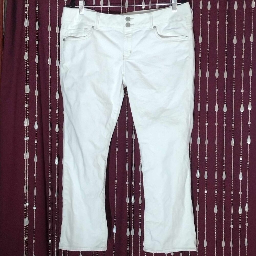 Size 14 - American Eagle Artist Stretch Cream Denim Jeans